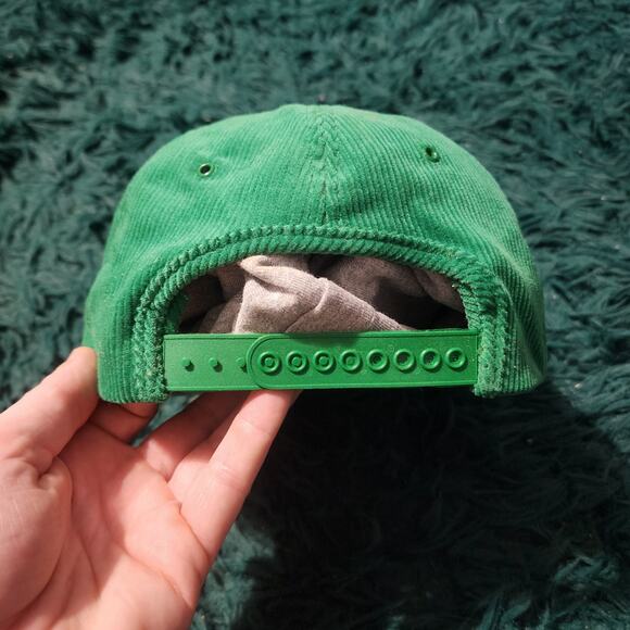 Vintage Seedex 391 Soybeans Green Corduroy Snapback Hat USA Made Farm Cap - Picture 5 of 8